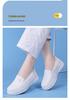 Women's Genuine Leather Breathable Non-Slip Nurse Shoes - Soft Sole, Hollow Design for Autumn