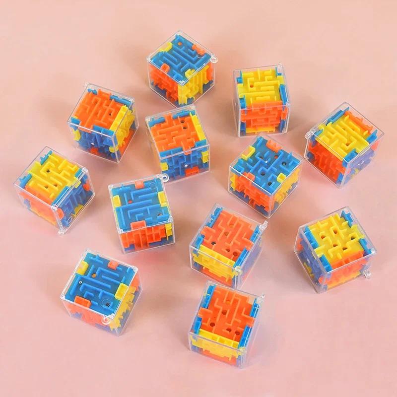 1-10ks 3D kocka s korálkami bludisko Vzdelávacie hračky Darčeky na narodeninovú oslavu pre deti Taška Výplň do pinaty Vianočné Svadobné darčeky pre hostí