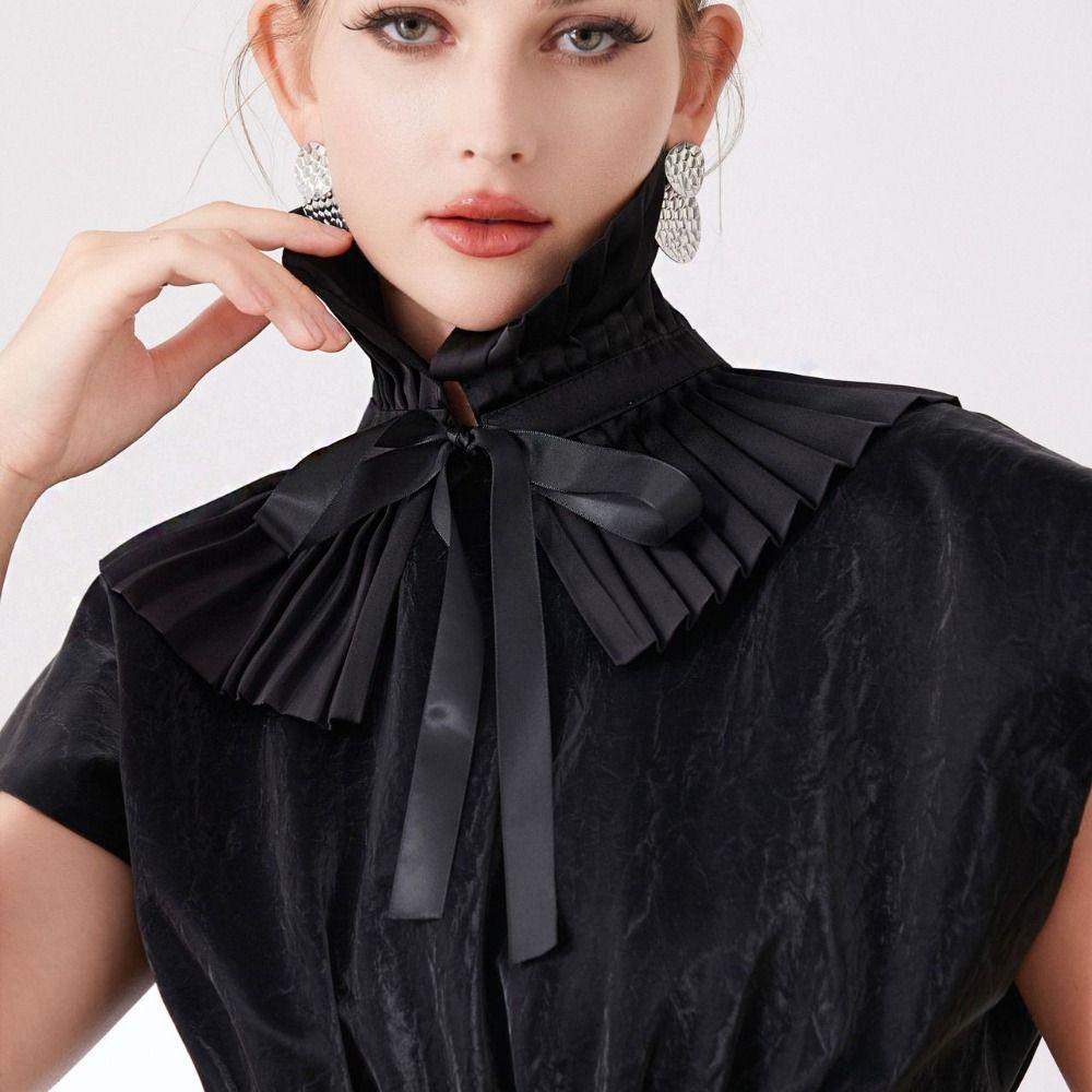 Vintage Lace Collar Detachable Elizabethan Neck Ruff Ruffled Collar Historical Reenactment
