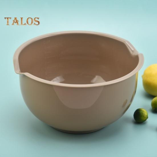 3Pcs Salad Bowl Smooth Surface Organization Non-slip Durable Multipurpose Mixing Bowl Salad Fruit Plate Kitchen Supply