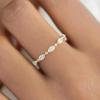 Elegance Simple Stylish Female Finger-ring with Marquise Round Cubic Zirconia Exquisite Women Rings Fashion Versatile Jewelry