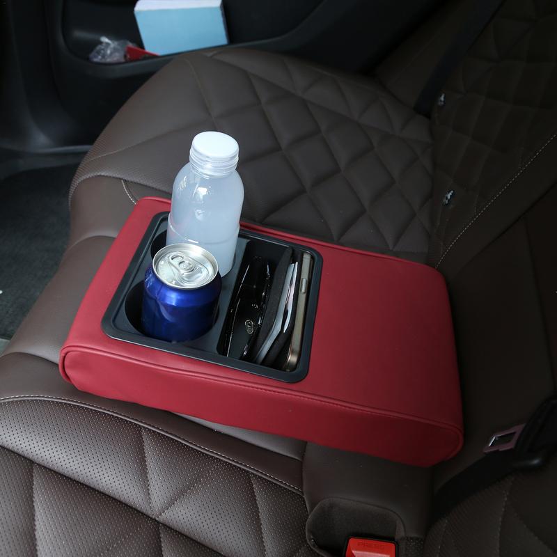 Car Arm Rest Cover Pad Comfortable PU Leather Pad For Central Console Waterproof Multifunctional Innovative Easy Installation