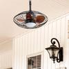 USA In Stock 20 Inch 5 Blade Ceiling Fan for Garden Decorative Indoor Outside Ceiling Fan Light With Remote Control