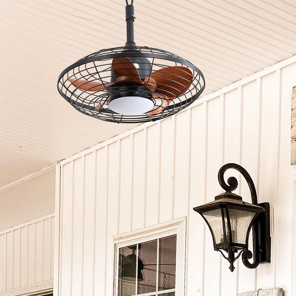 USA In Stock 20 Inch 5 Blade Ceiling Fan for Garden Decorative Indoor Outside Ceiling Fan Light With Remote Control