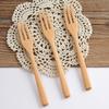 5Pcs Solid Wood Forks Set Wood Dinner Flatware Dining Salad  Forks  Salad