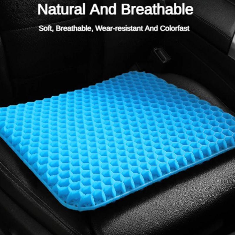 Gel Seat Cushion Honeycomb Breathable Automotive Summer Decompression Pad for Back Tailbone Pain Home Office Wheelchair