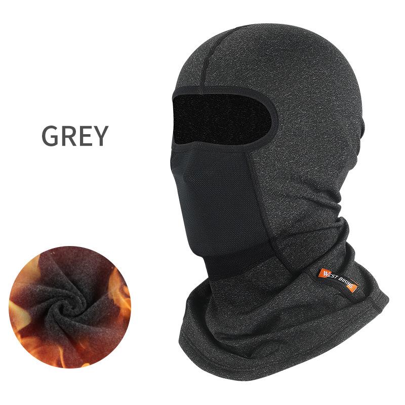 Masque intégral chaud Hiver Cyclisme Moto Moto Casque intégral pour Hommes Femmes Sports Anti-poussière Coupe-vent Écharpe Coiffure
