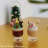 1Pcs Diy Dolls Accessories Cute Christmas Gingerbread Man Miniature Dollhouse Fruit Ice Cream Mini Ice Drink For Xmas Kids Gift