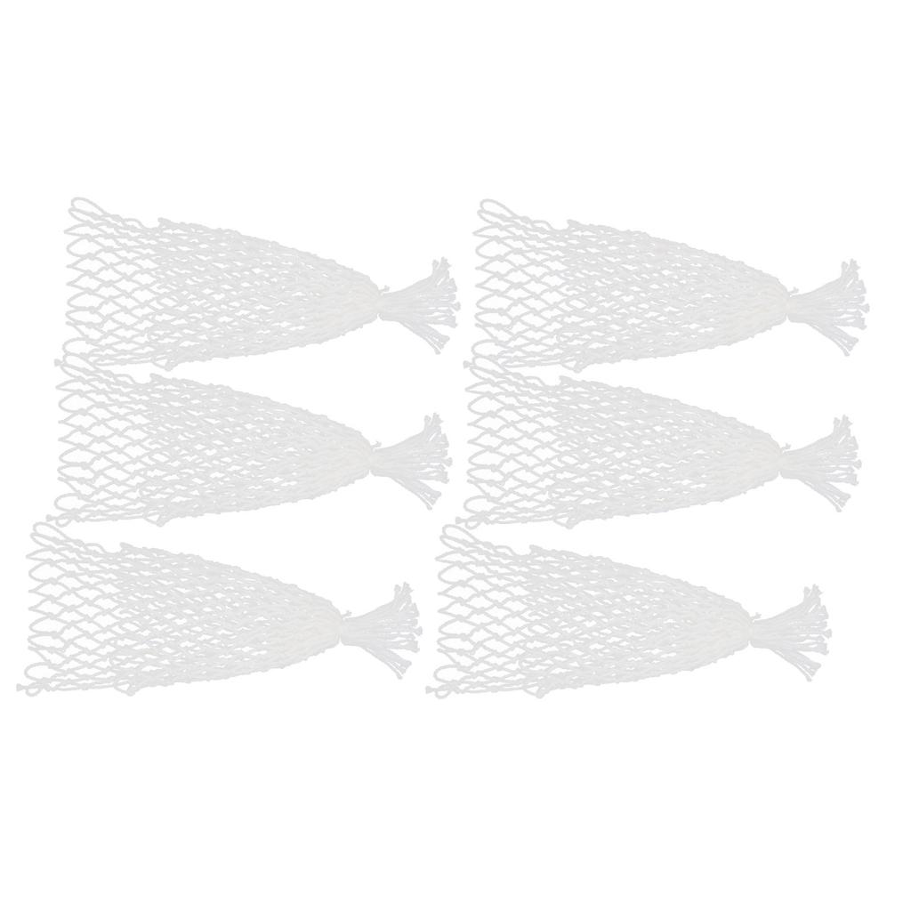 6PCS Billard Net Tasche Baumwolle Mesh Tasche Pool Weiß Langlebig Pool Tisch Zubehör
