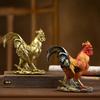 NORTHEUINS Realistic Rooster Resin Handicraft Ornaments Outdoor Garden Courtyard Decoration Ranch Home Micro Landscape Objects
