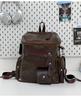 Schoolbag European and American retro silver nail-trimmed backpack couple high street locomotive wind light and versatile class storage backpack