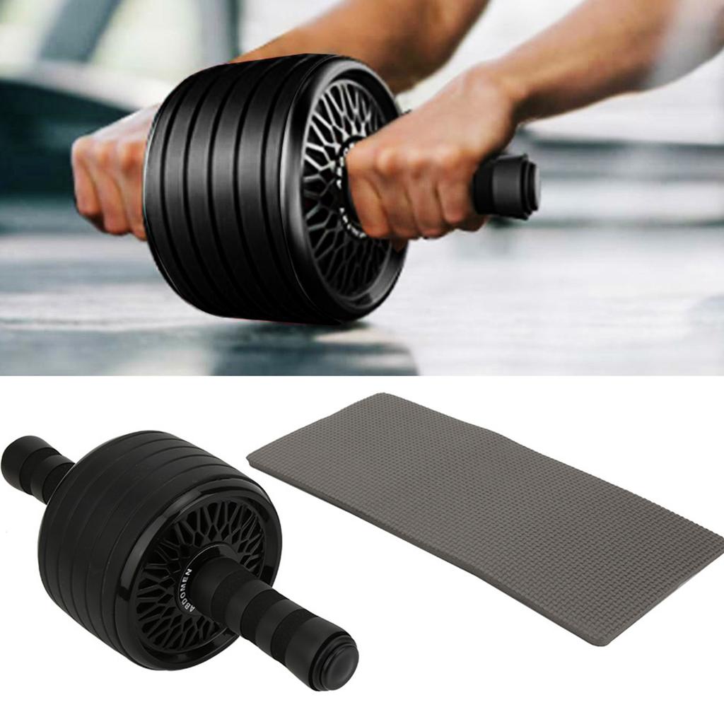 Rueda para Entrenamiento de Músculos Abdominales Rodillo Mango de Esponja Agarre Equipo de Ejercicio para la Cintura Gimnasio Fuerza Corporal Potencia Fitness