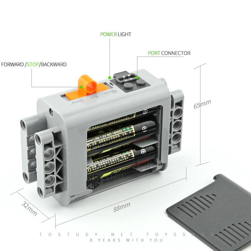 Technic Power Functions Motor Set Battery Box Motor Line Building Blocks Bricks Model Kids Toys