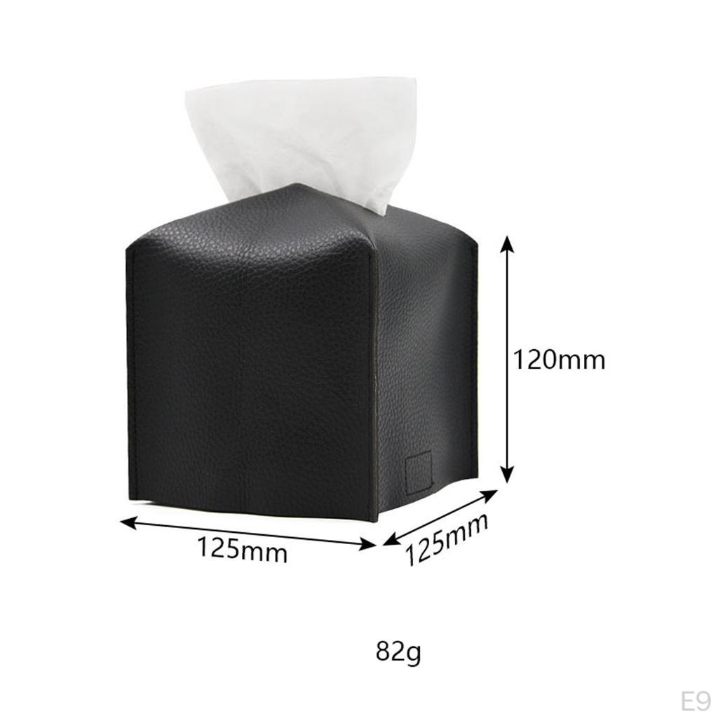 Creative Tissue Box Holder Leather for Bedroom Dressers
