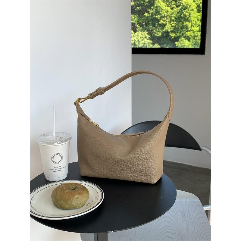 

New underarm small square bag zipper simple soft leather small bag versatile portable shoulder bag хаки