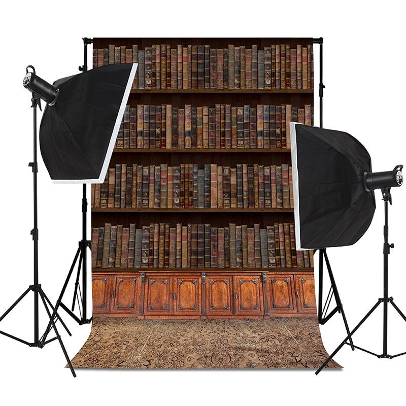 Półka na książki z okazji ukończenia szkoły Motyw ściany z książkami Fotografia Tło Tkanina Zdjęcia artystyczne Zdjęcia z ukończenia studiów Studenckie materiały fotograficzne