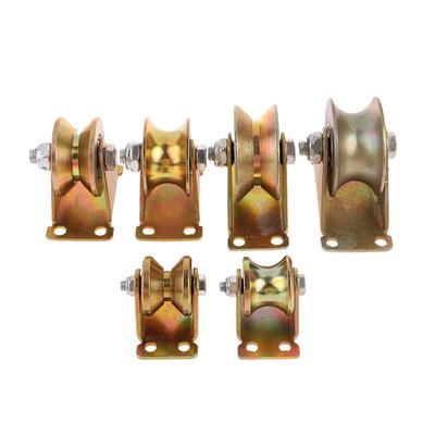 V/U Groove Wheel 1.2/2/2.5" Τροχοί συρόμενης πύλης τροχού Βαρέως τύπου άκαμπτος κύλινδρος για κυλιόμενη πύλη