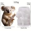 3D Koala Relief Cylindrical Candle Silicone Mold,Cute Cylindrical Koala Resin Mold for Furniture Decoration And Plaster Ornament