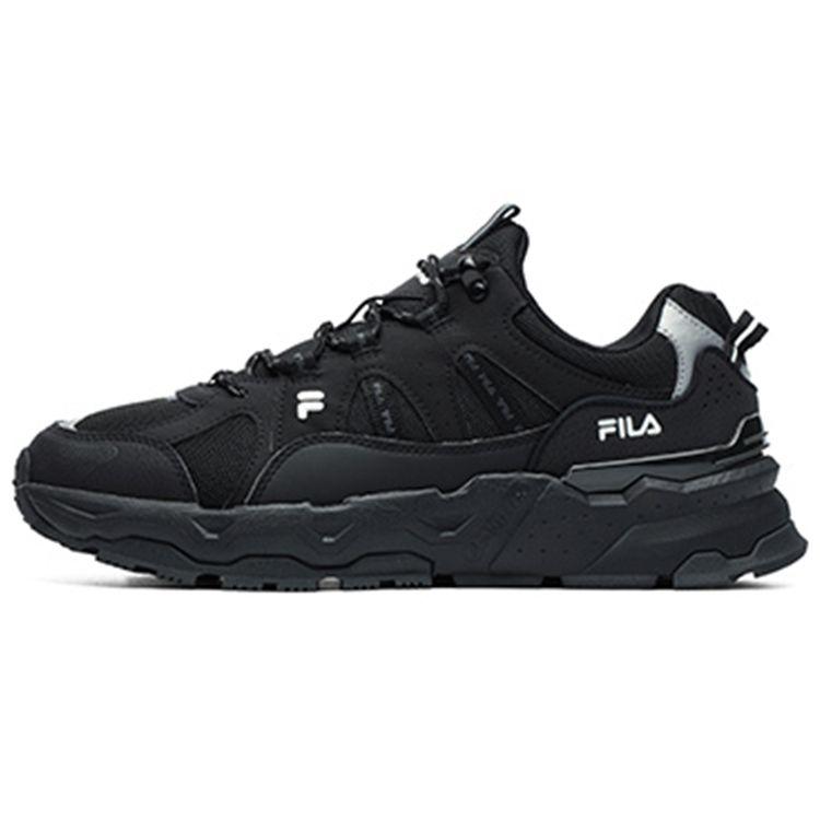 FILA Trek 1S Fabric Synthetic Leather Sports Comfort Low-Top Lifestyle Casual Shoes Men Casual Shoes Black F12M144127FBK