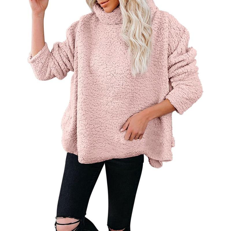 Women S Loose Fit Thick Wool Blend Coat Winter Outerwear