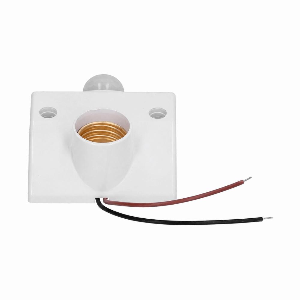 50W Infrared Sensing Bulb Holder E27 Sensor Lamp Holder  Energy Saving Lamp