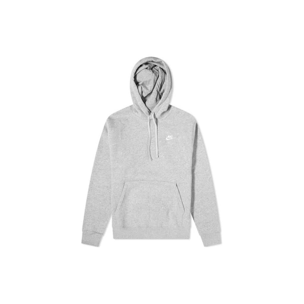 Nike Sportswear Club Fleece Pullover Hoodie Grey/White Unisex Streetwear BV2654-063