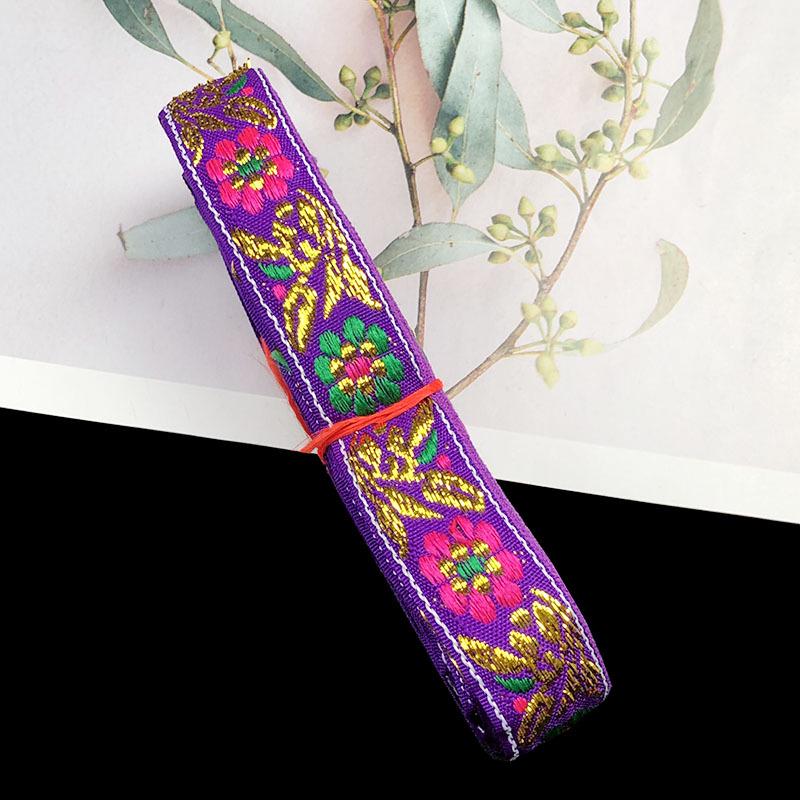 2cm Ethnic Style Colorful Jacquard Lace Ribbon for Curtains and DIY Clothing Accessories