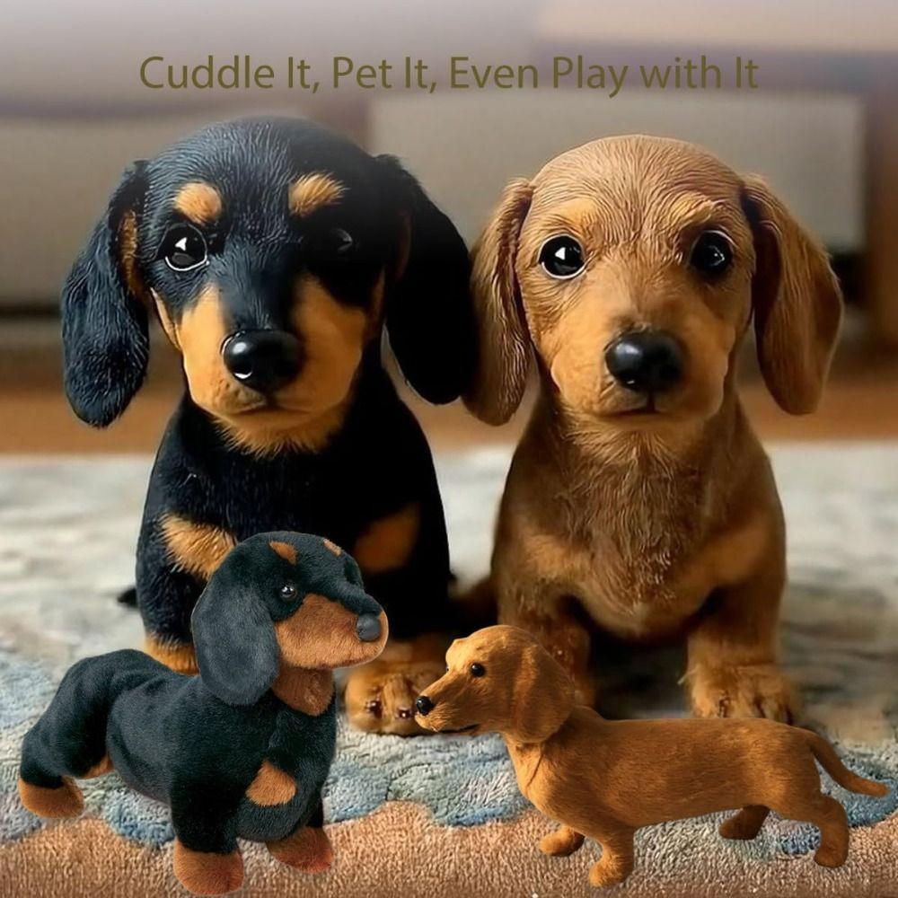 Soft Dog Plush Toy Mimics Natural Movement Mimic Plush Stuffed Toys  for Emotional Support