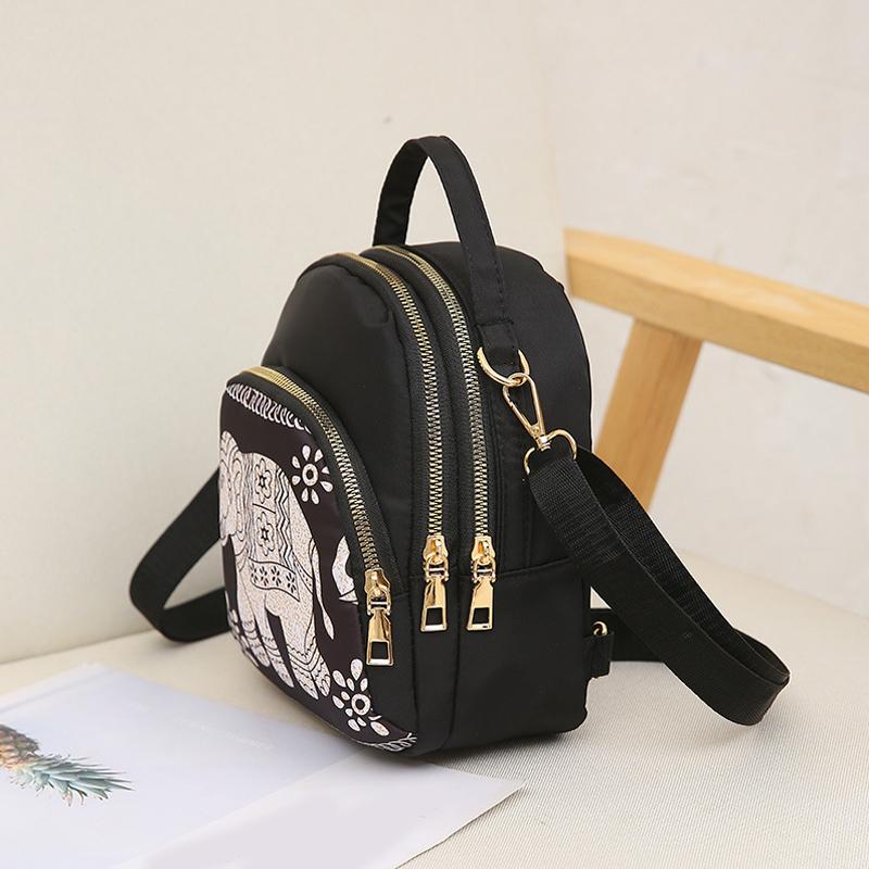 Three-purpose Ladies Shoulder Multi-Purpose Mini Small Backpack Oxford Cloth Messenger Bag