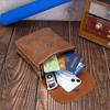 Double-layer Pocket Crazy Horse Leather Korean Men's Bag Casual Backpack Trend Waist Bag Shoulder Crossbody Bags