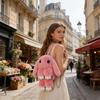 Plush Cartoon Rabbit Shaped Crossbody Bag Soft Faux Fur Rabbit Shoulder Bag Fluffy Cute Bunny Sling Bag for Women Girls