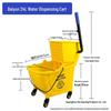 White Cloud Thickened Hands-Free Mop Bucket with Squeeze Water Extractor
