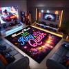 1PC Custom Name Neon & Queen Theme Floor Mat Ideal for Living Room, Game Rooms, Office, Bedroom,Floor Mat Playful Design
