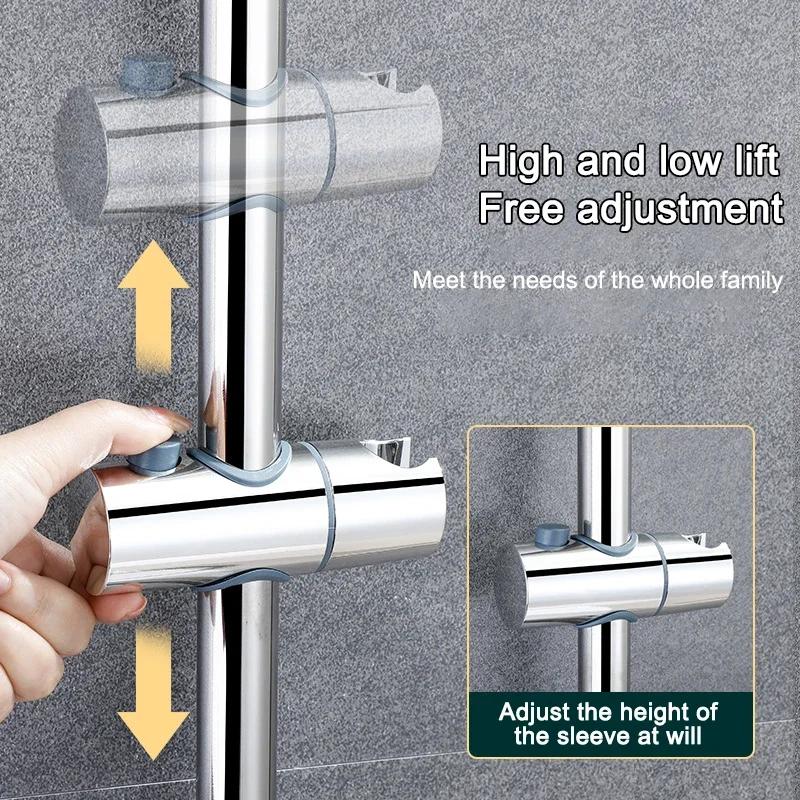 304 Stainless Steel Shower Slide Bars Adjustable Shower Slide Bar Bath Handheld Shower Rail No Punching Shower Lifter