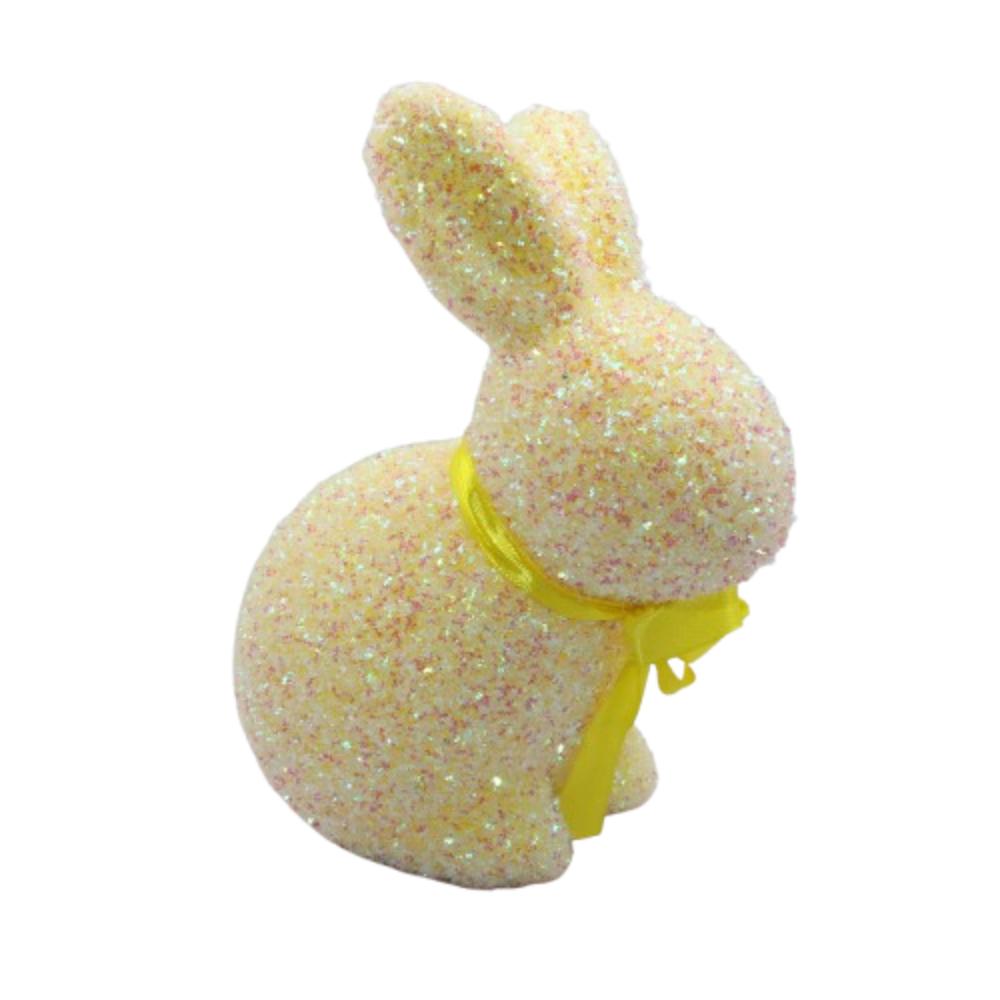 Colorful Easter Bunny Ornament Simulation Bunny Cartoon Bunny Figurine Easter Egg Decor жёлтый