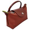 Longchamp Le Pliage Green 17 Short Handle Foldable Canvas Tote Bag Small Women Tote Bags Brown 34175919404