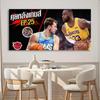 NBA Star Collection Poster: Giannis, Leonard, Curry & Lillard - Self-Adhesive Wall Sticker