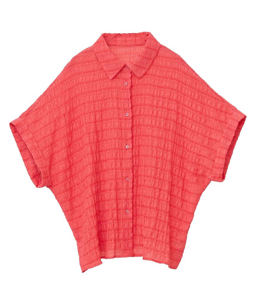 Green Parks Casual Sheer Shirred French Sleeve Shirt Women's