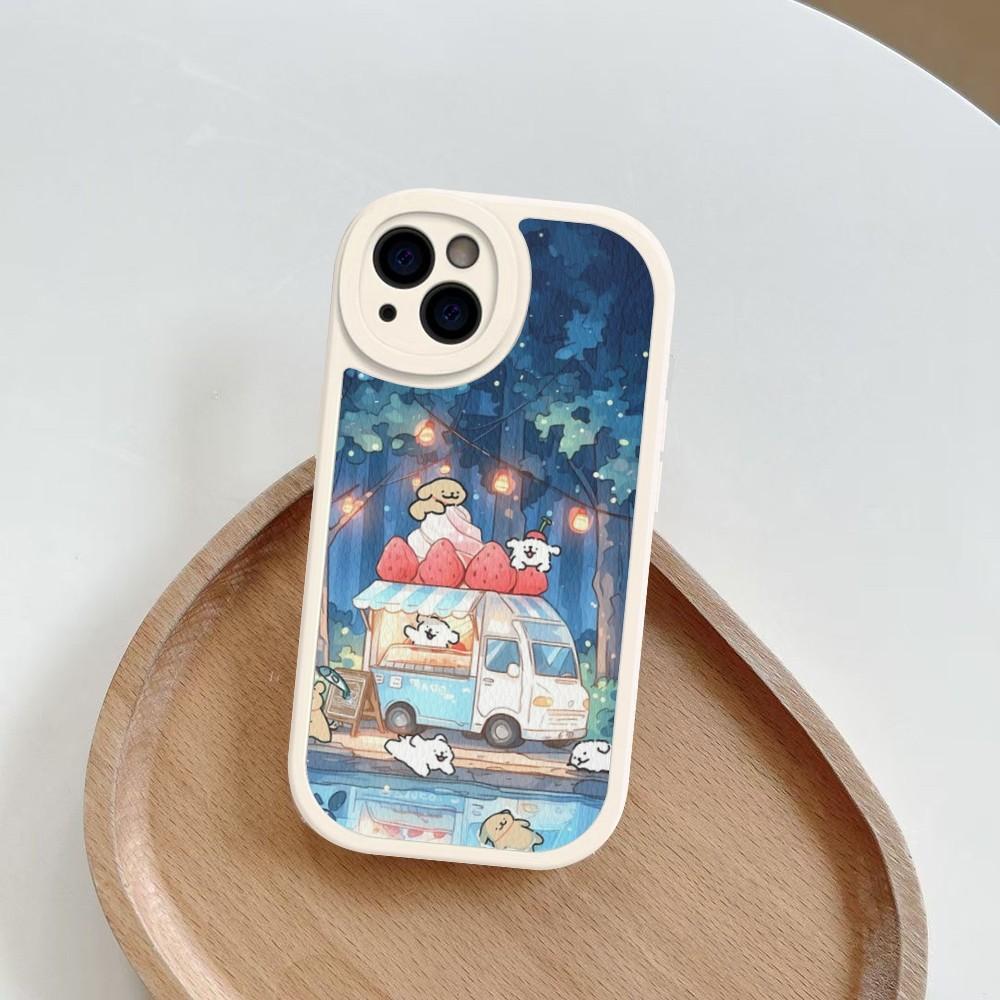 

Cartoon L-Line D-Dog Phone Case Hard Leather For iPhone 16 15 14 13 12 Mini 11 14 Pro Max Xs X Xr 7 8 Plus Fundas iphone 11