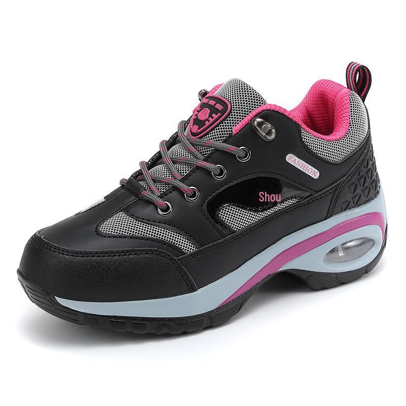 Women's Plus Size Sports Shoes - 2025 Air Cushion, Thick Sole, Height-Enhancing Korean Style, Comfortable & Versatile.