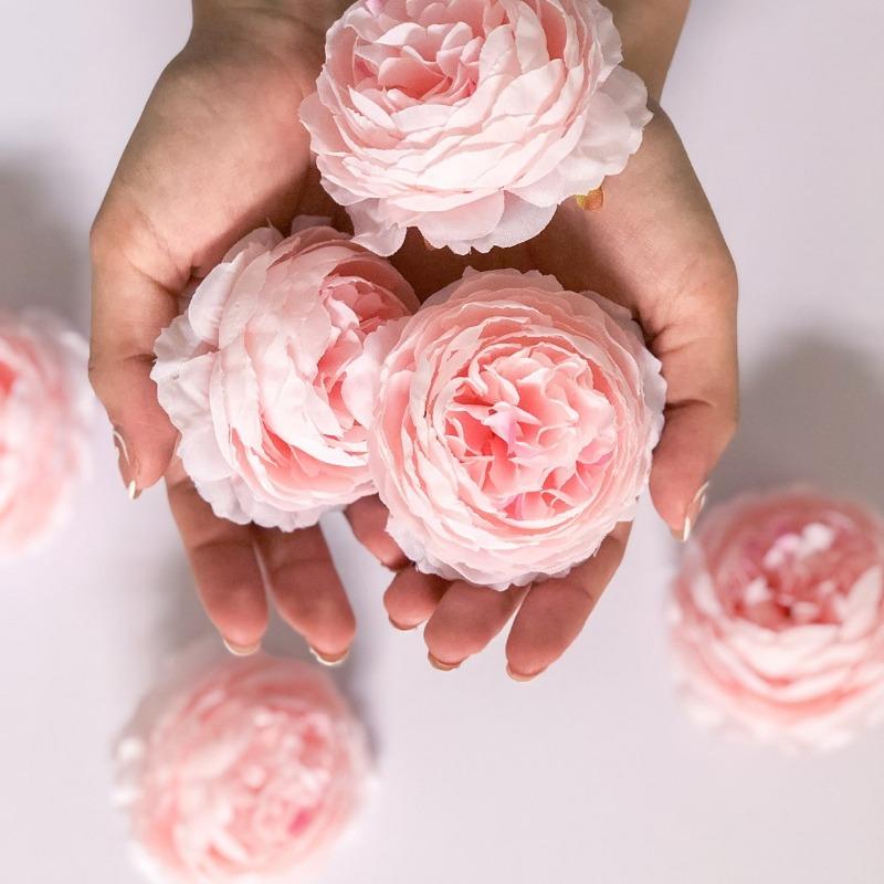 6Pcs Simulation 15-layer Foreign Peony Flower Ins European Style Home Furnishing Living Room Decoration Fake Flower