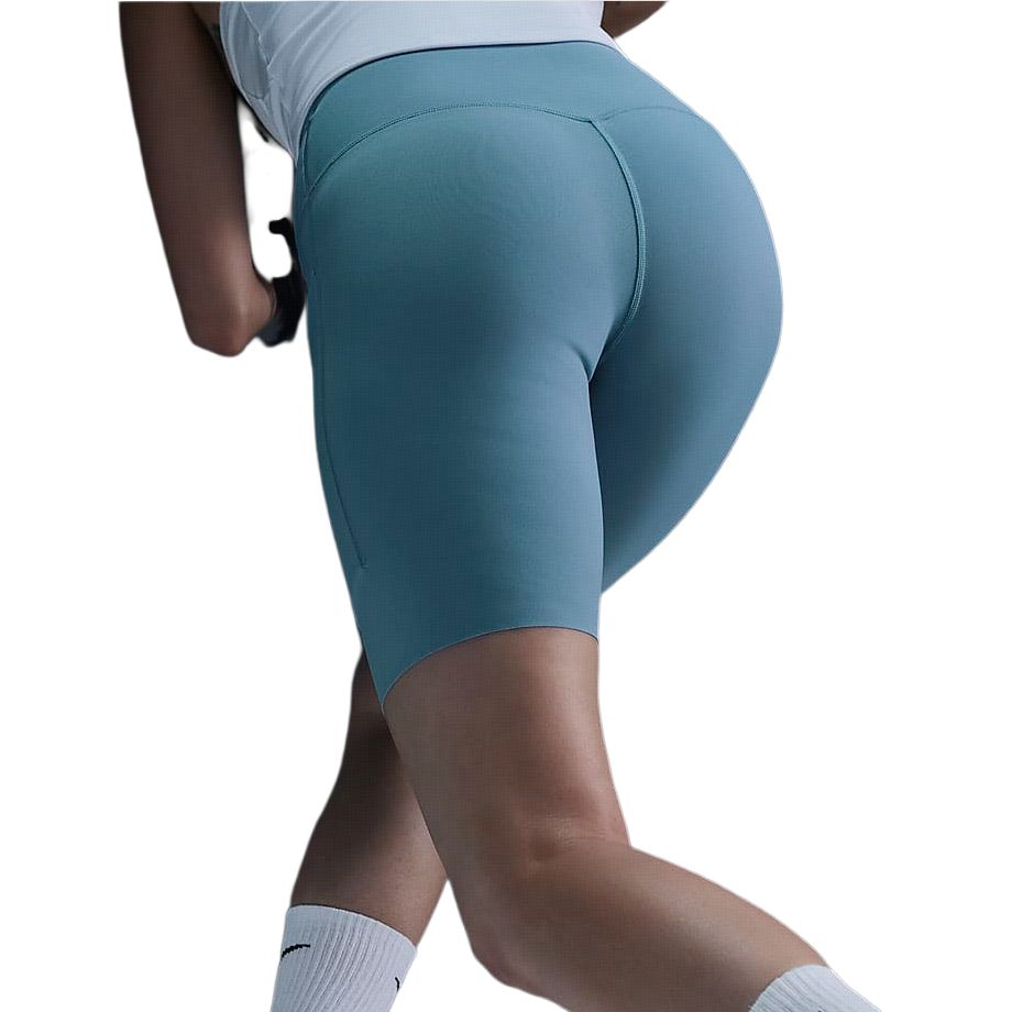 Nike Pantaloni da Ciclismo Universali Traspiranti Asciugatura Rapida Vita Alta Tasche Donna pantaloni Blu Denim-Verde DQ5995-464
