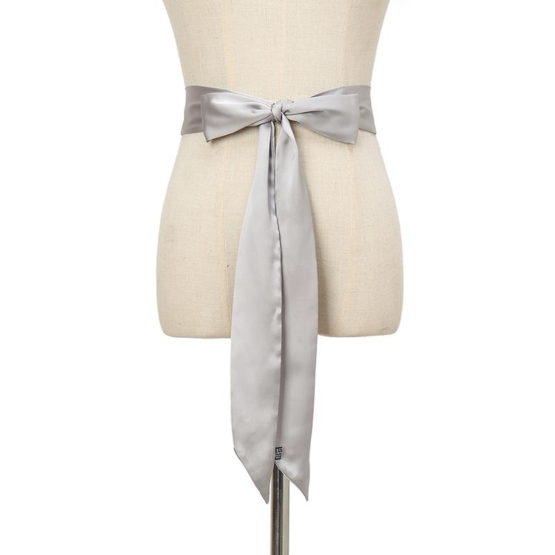 200*4cm Damen Schmaler Langer Schal Einfarbig Seide Gummi Rot Krawatte Schwarz Tasche Band Einfarbig Stirnbänder Schlichter Choker Streamer