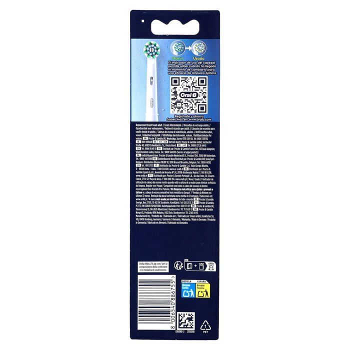 Brosse à dents électrique - Oral-B - Multicolore - 22 cm de hauteur - Lot de 1 - Compatibilité universelle