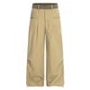 High-Waisted Wide-Leg Cargo Pants Men Women Relaxed Fit Streetwear Trousers With Pleated Detail