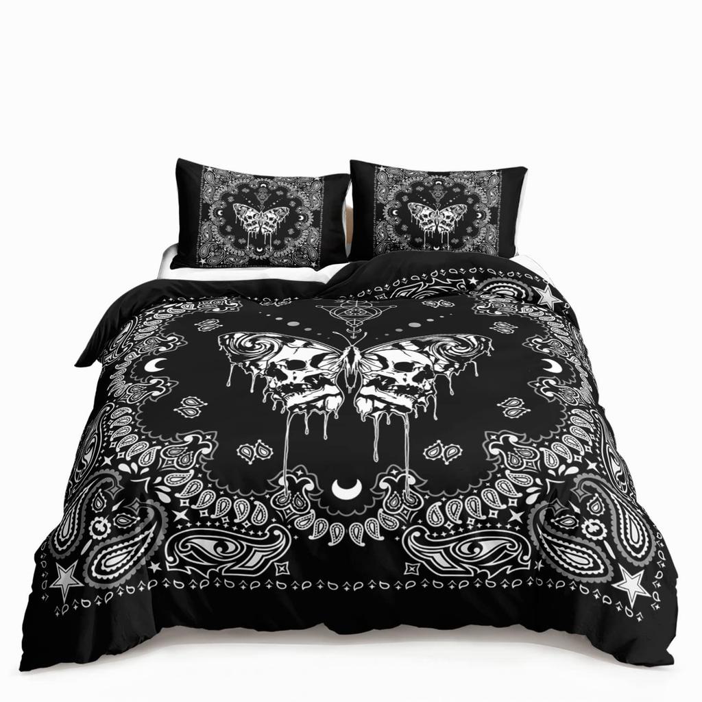 Farmhouse Animal Cow Three-piece Quilt Cover Cow Digital Printing Bedding Set Bed Cover