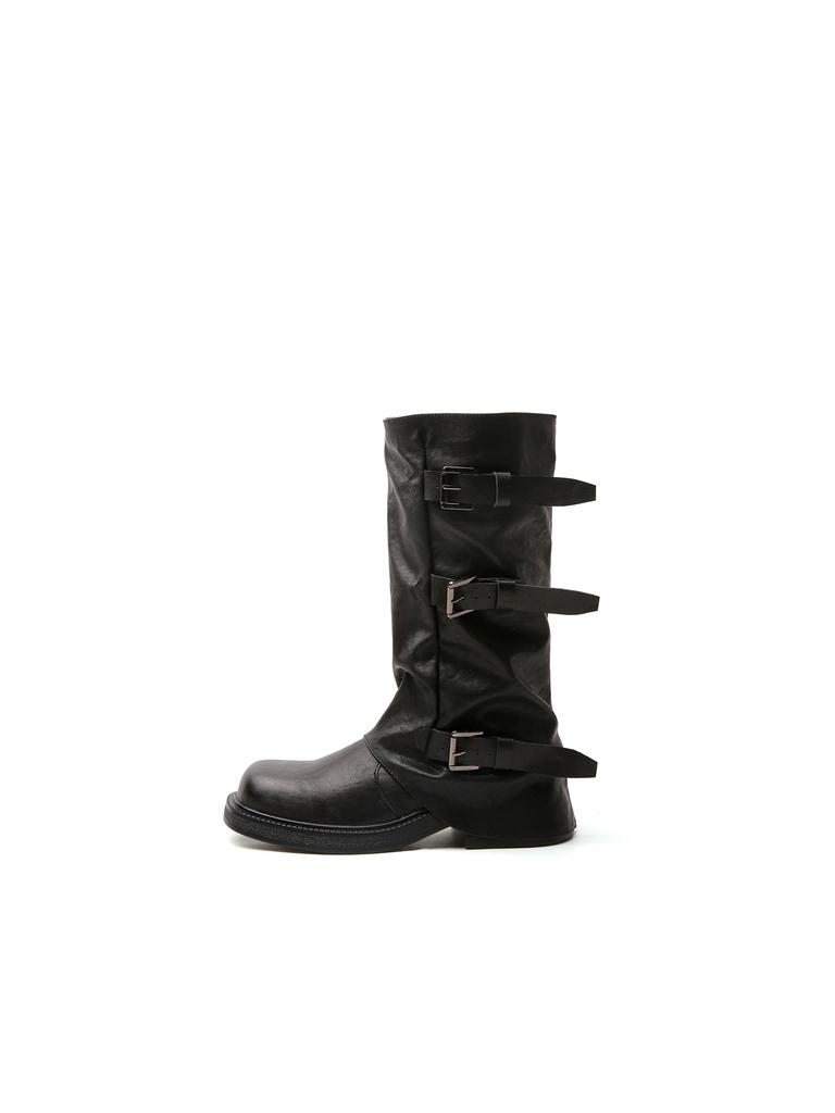 [Factory making goods] Thick-soled trouser tube boots, women's knight boots, children's long boots, thick heel buckle belt, medium tube stacking boots
