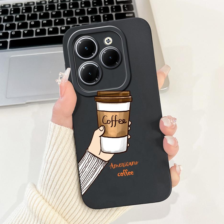 For Infinix Hot 40 Pro Case X6837 Cute Candy Painted Cover Shockproof Phone Case For Infnix Hot 40i Hot40 Pro Soft Fundas Bumper