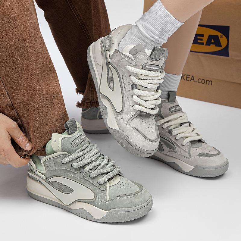 6010 Selection of the First Layer Pigskin Bread Shoes New Original Design Niche Couple Shoes Summer Casual Sports Slip