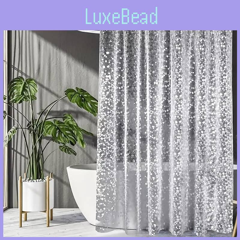 Peva Bathroom Curtain Waterproof Modern Style With 3d Silky Pattern For Shower Area
